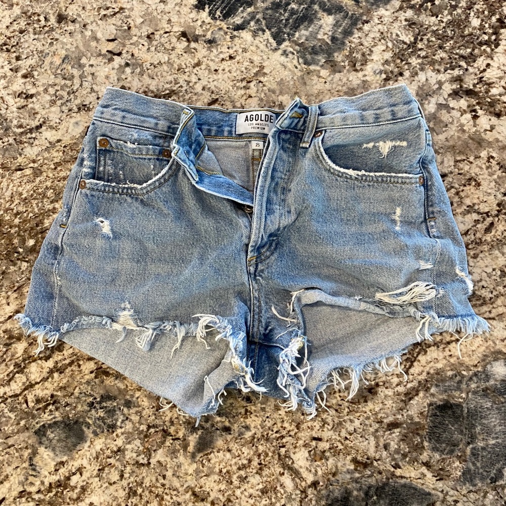 AGOLDE Parker denim short